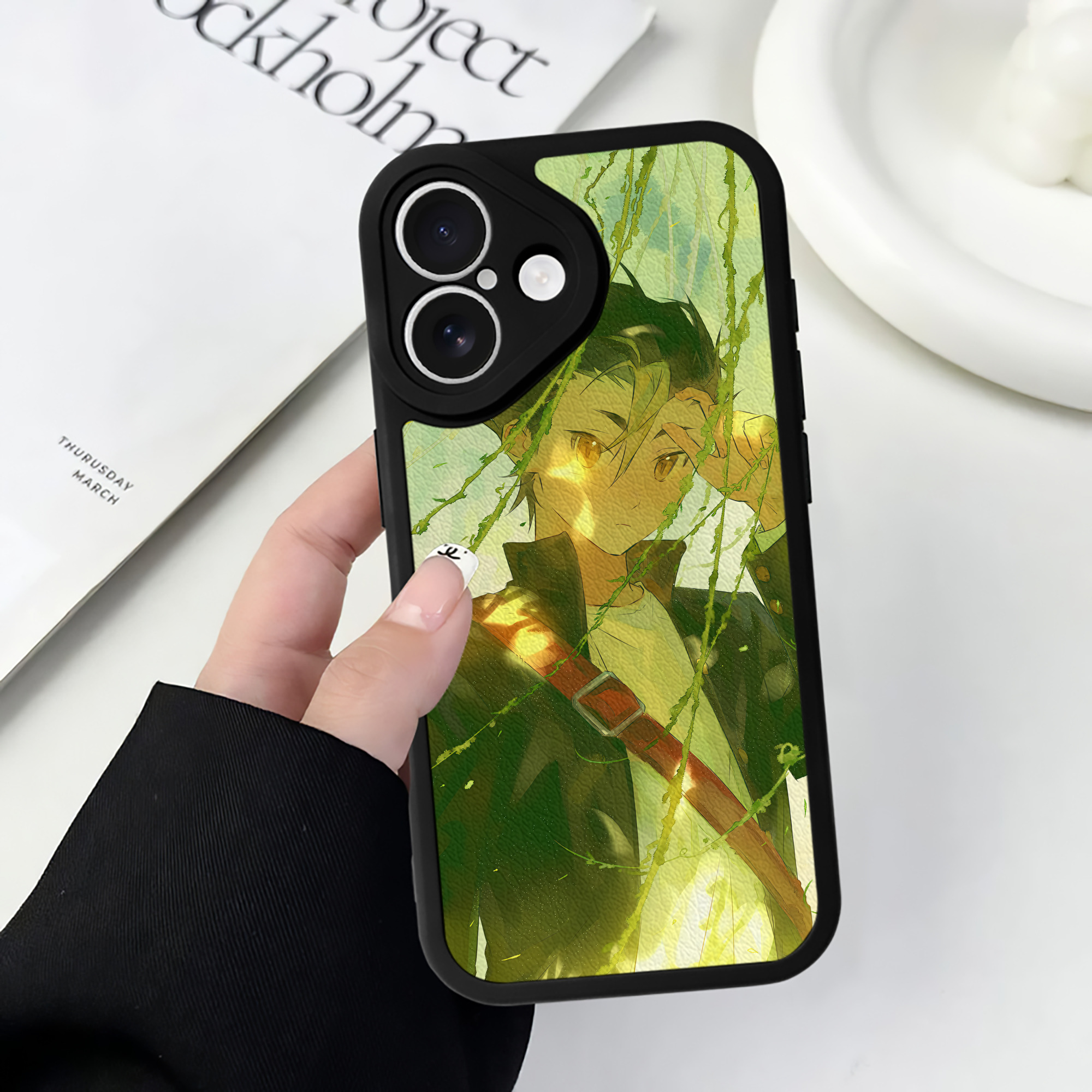 （画像用） ハイキュー!! Haikyu!! 【iPhone 16シリーズ対応】シリコンスマホケース（レザー調） 材質：シリコン